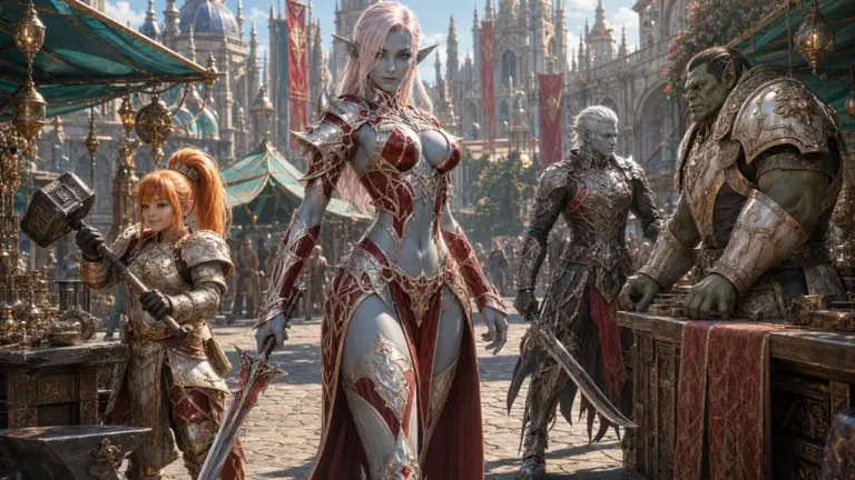 Konzeptbild 1 des Lineage2AI-KI-MMORPG