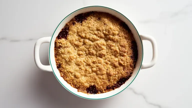 Birnen-Crumble mit knusprigen Streuseln